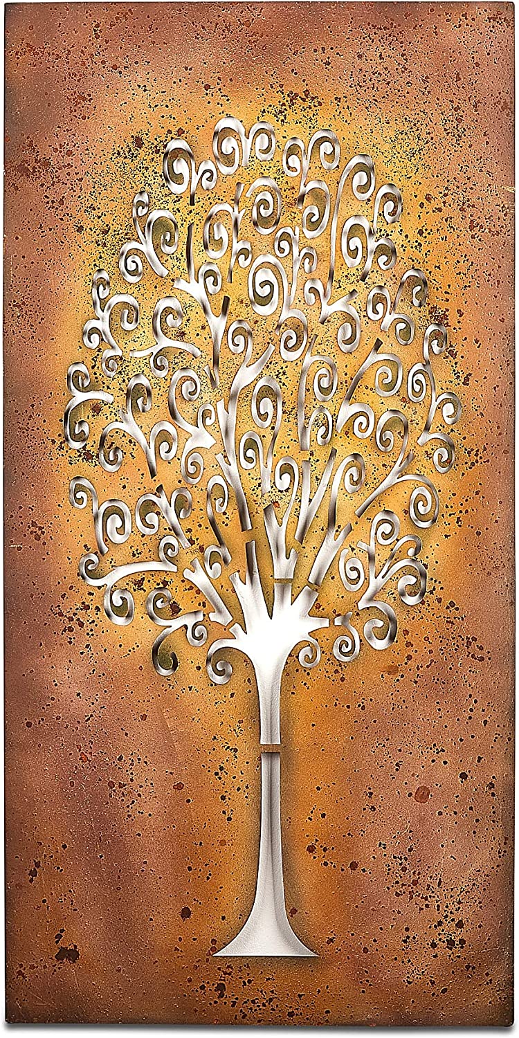 Wonderful Rustic Tree of life garden screen wall art tree plaque 1.2m
