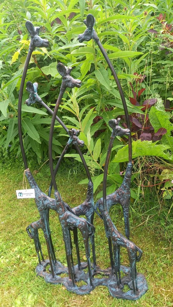 Giraffe Family Sculpture Ornament