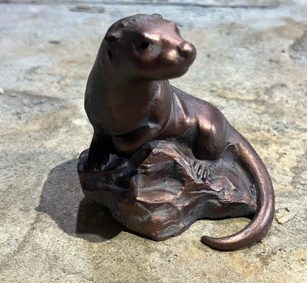 Otter Sculpture | 15cm | Aluminium in an aged Bronze Finish