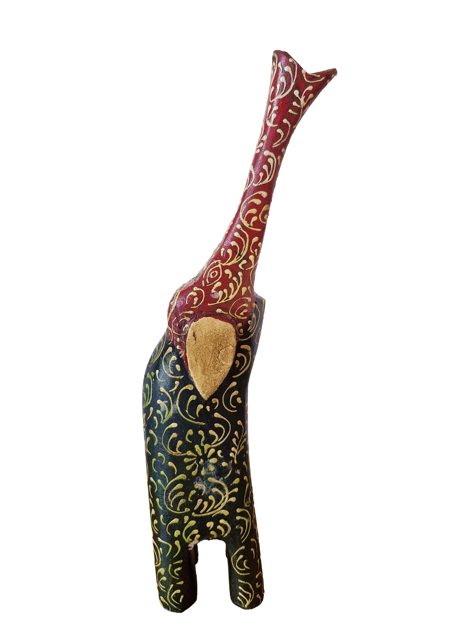Baby Elephant Sculpture | Hand Painted Mango Wood - Image 6