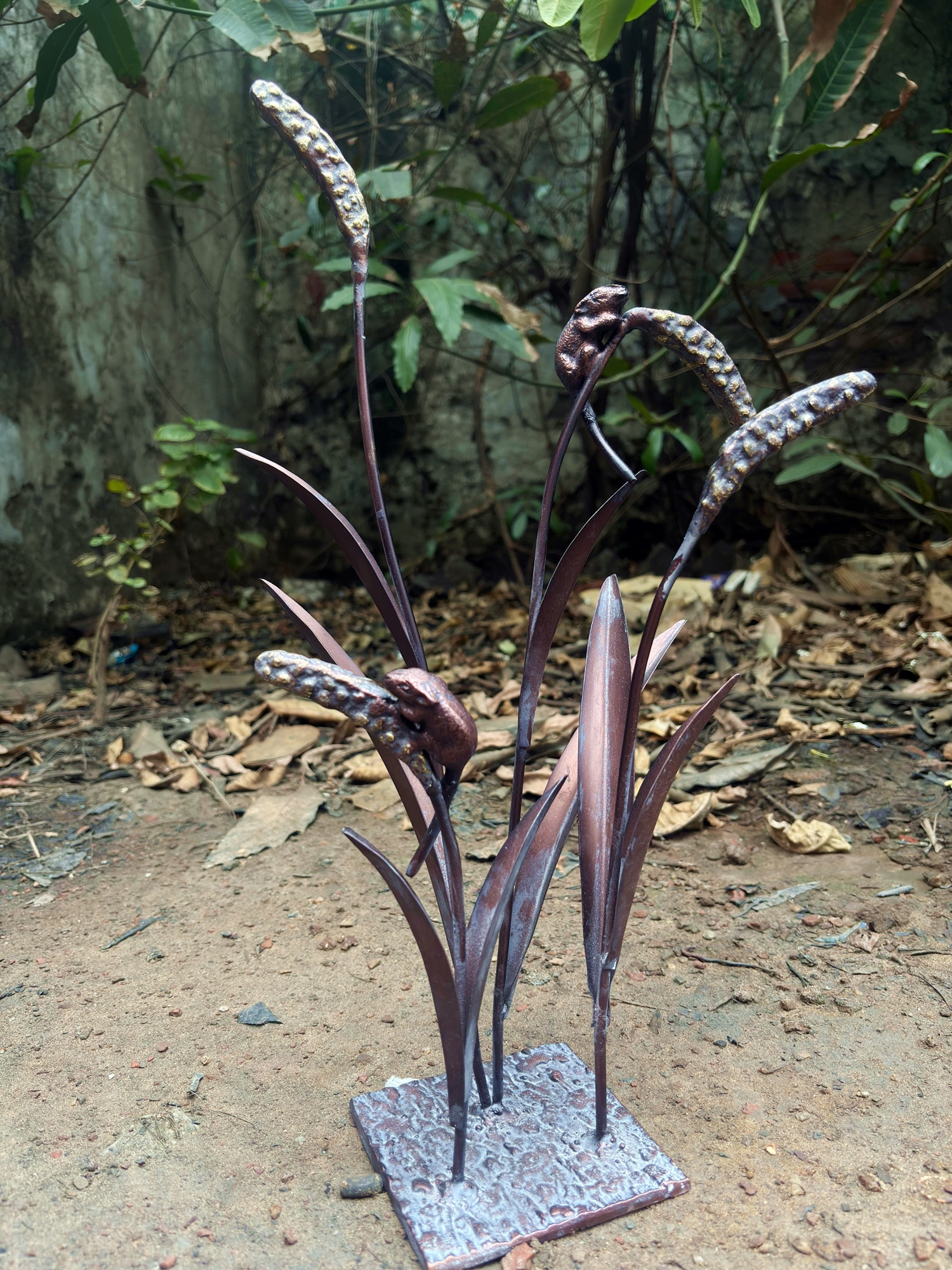 Field Mice Sculpture Ornament Cast Iron Decoration
